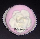 CUPCAKE - ROSA BRANCA - (50 UNID)